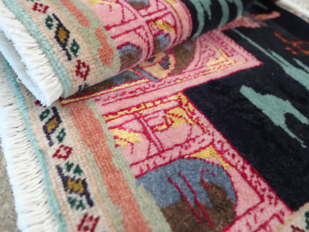 Vintage Persian Tabriz Pictorial Rug (Pair: 2 of 2), No.27931 - Gsblank