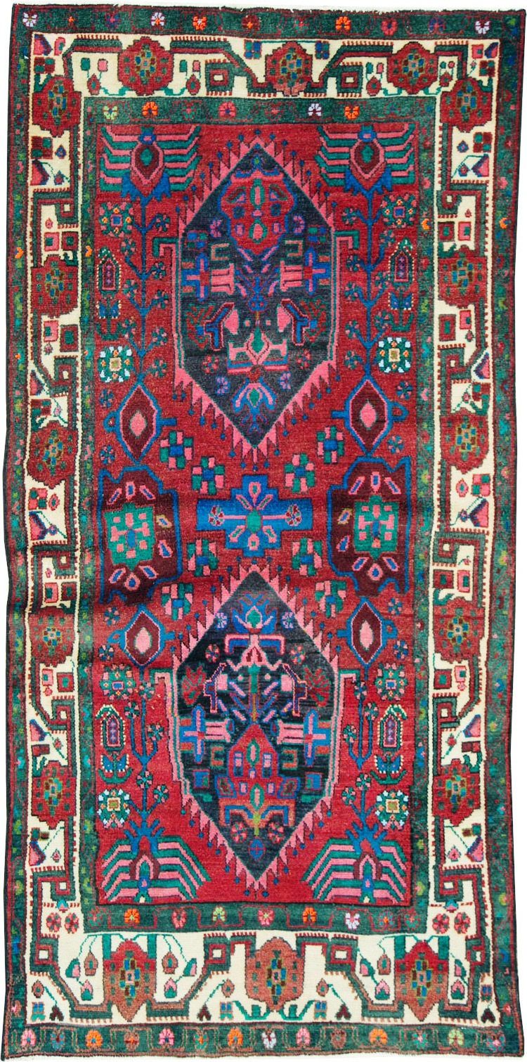 Vintage Persian Hamadan Accent Rug, No.27937 - Gsblank