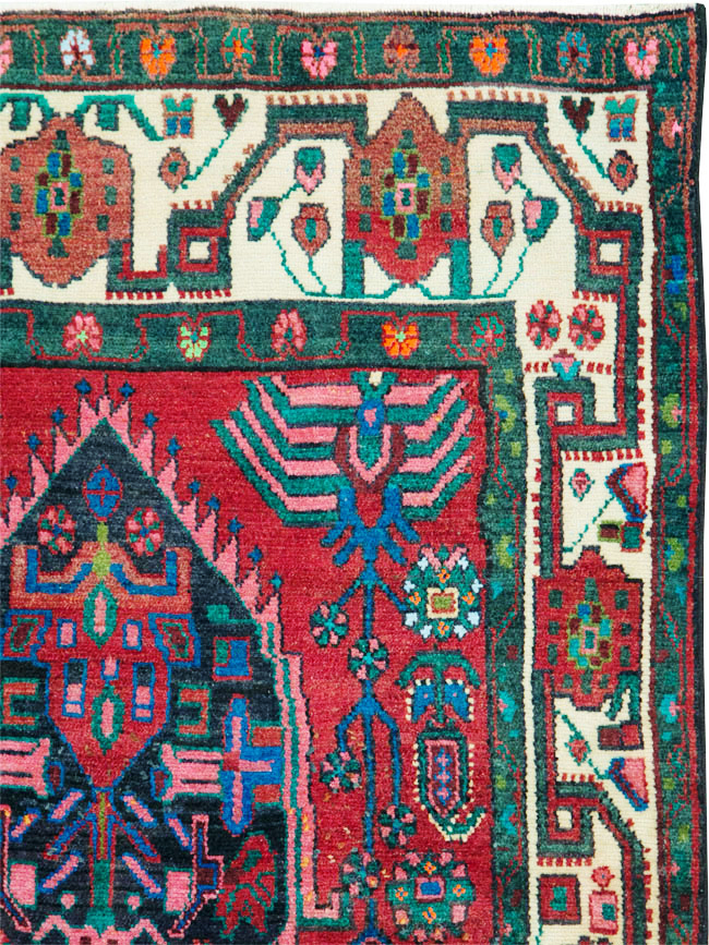 Vintage Persian Hamadan Accent Rug, No.27937 - Gsblank