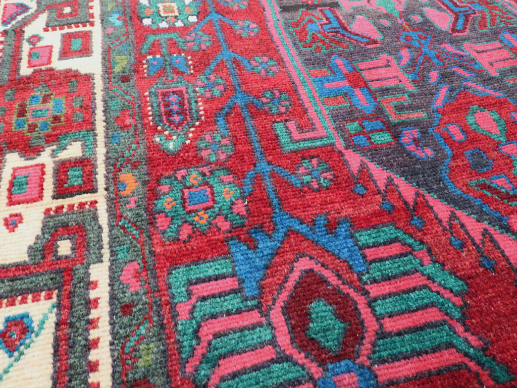 Vintage Persian Hamadan Accent Rug, No.27937 - Gsblank