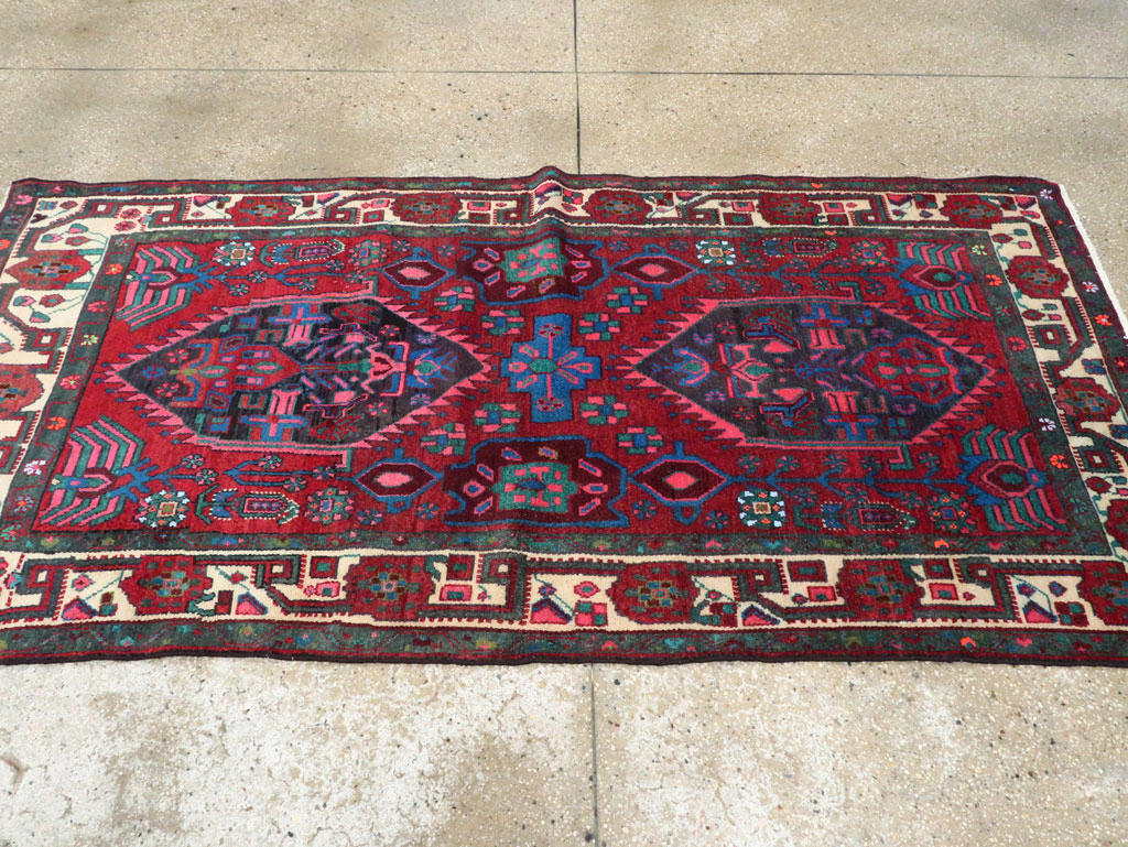 Vintage Persian Hamadan Accent Rug, No.27937 - Gsblank