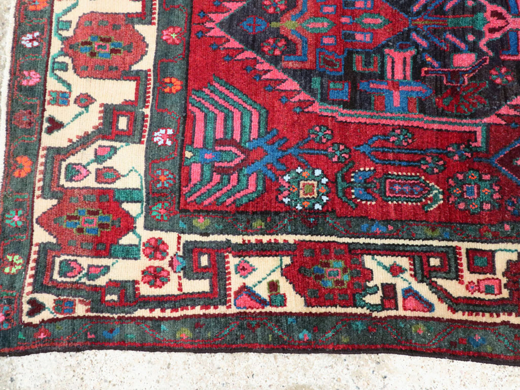 Vintage Persian Hamadan Accent Rug, No.27937 - Gsblank