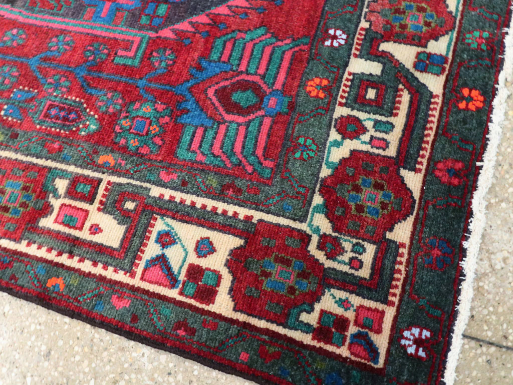 Vintage Persian Hamadan Accent Rug, No.27937 - Gsblank