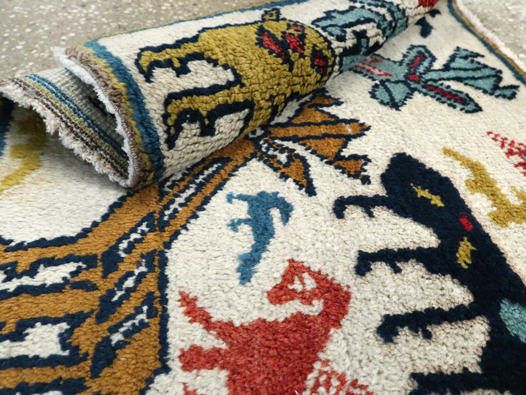 Vintage Turkish Anatolian Pictorial Rug, No.27940 - Gsblank