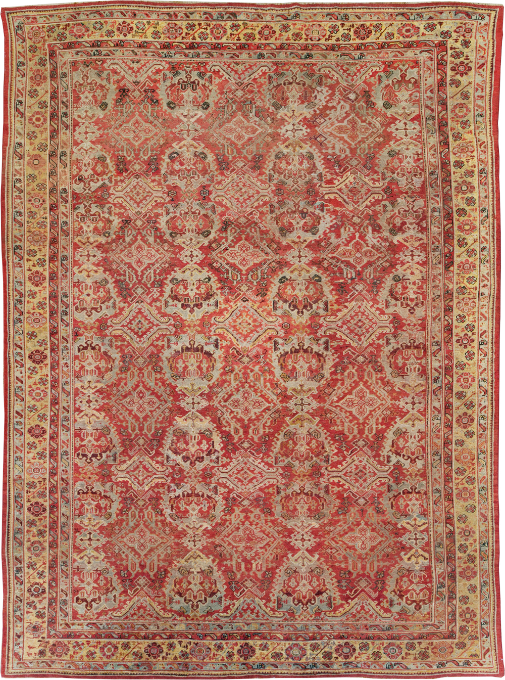 Antique Turkish Oushak Large Room Size Carpet, No.27944 - Gsblank