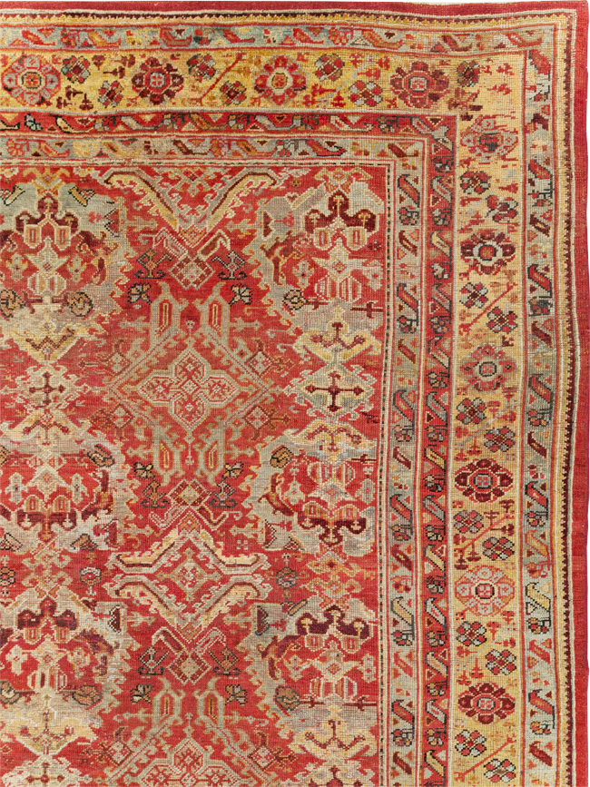 Antique Turkish Oushak Large Room Size Carpet, No.27944 - Gsblank