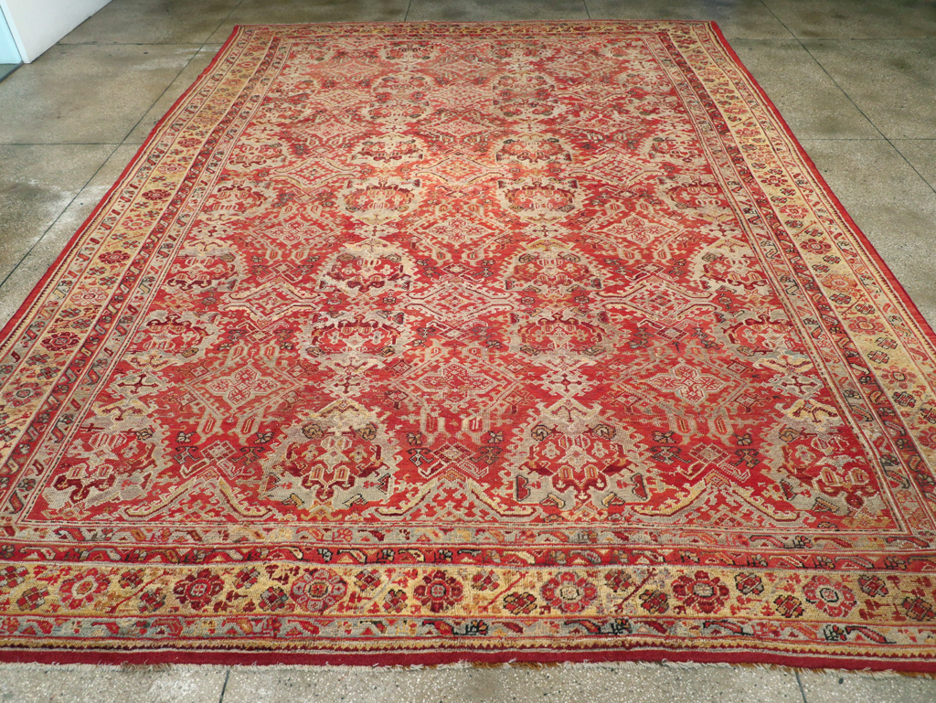 Antique Turkish Oushak Large Room Size Carpet, No.27944 - Gsblank