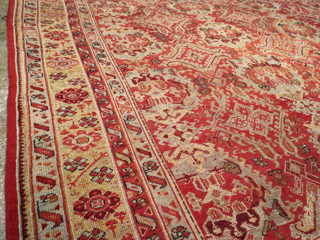 Antique Turkish Oushak Large Room Size Carpet, No.27944 - Gsblank