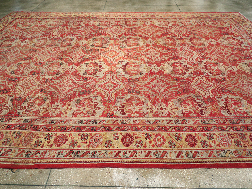 Antique Turkish Oushak Large Room Size Carpet, No.27944 - Gsblank