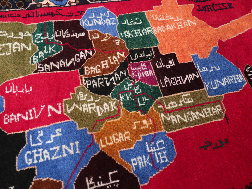 Vintage Scandinavian Map Rug, No.27945 - Gsblank