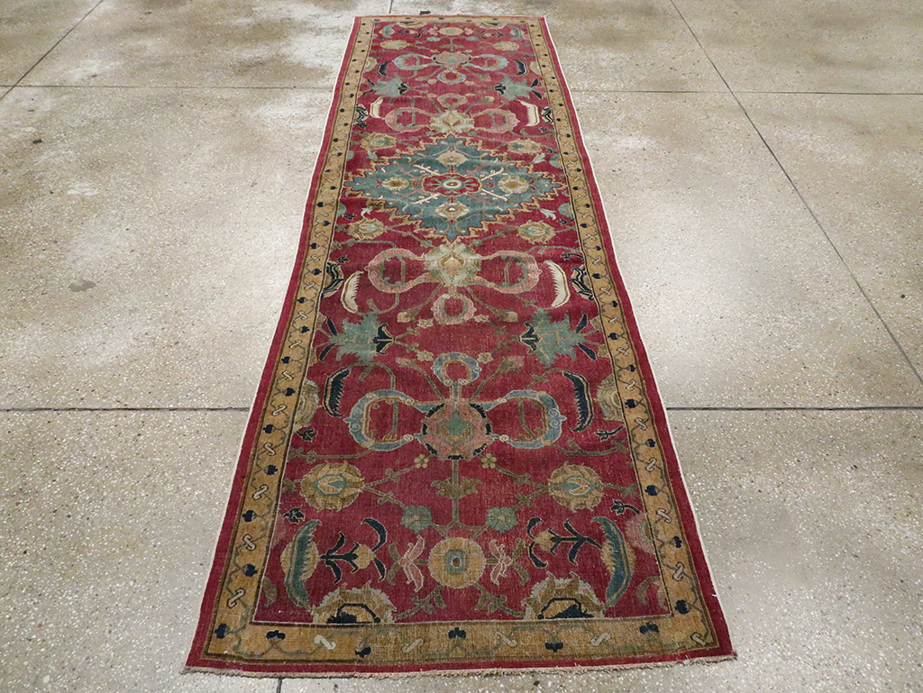 17th Century Antique Indo-Persian Isfahan Runner, No.27969 - Gsblank