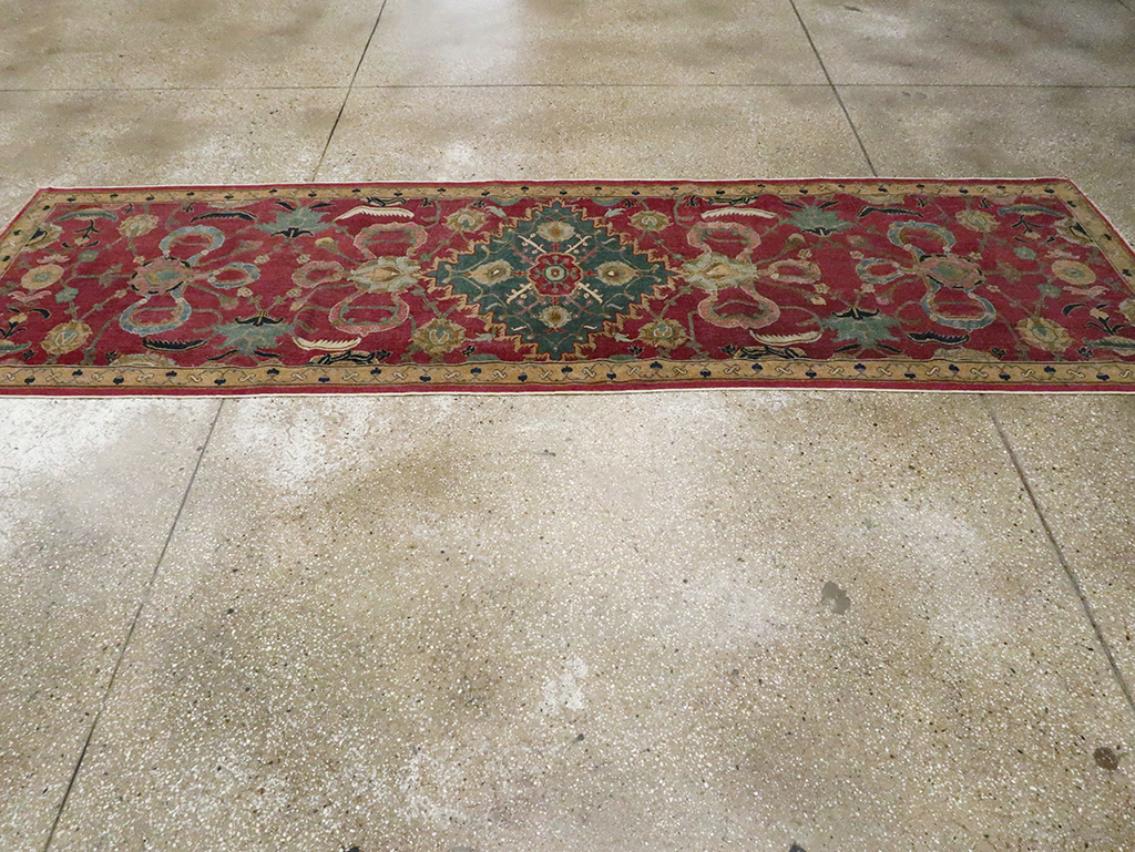 17th Century Antique Indo-Persian Isfahan Runner, No.27969 - Gsblank