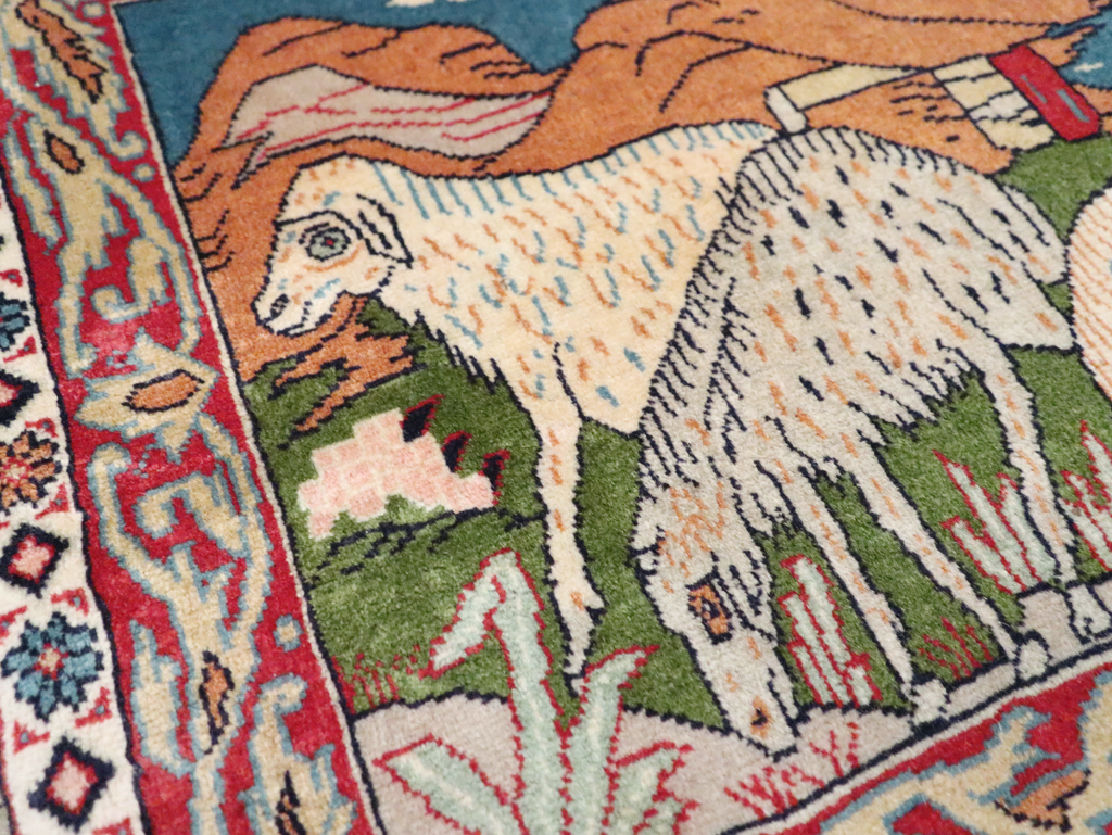 Vintage Persian Sarouk Rug, No.27988 - Gsblank