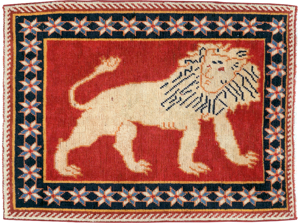 Vintage Persian Tabriz Pictorial Rug (Pair: 2 of 6), No.27989 - Gsblank