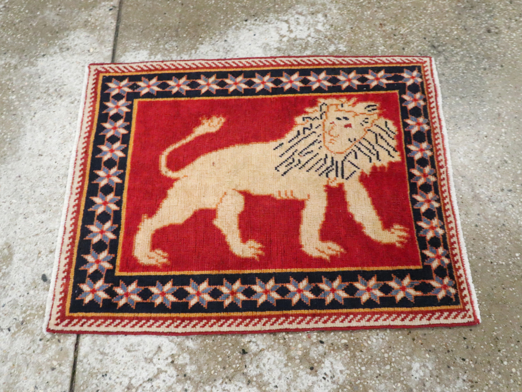 Vintage Persian Tabriz Pictorial Rug (Pair: 2 of 6), No.27989 - Gsblank