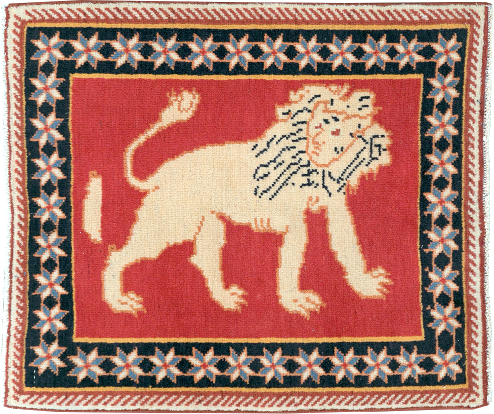 Vintage Persian Tabriz Pictorial Rug (Pair: 4 of 6), No.27991 - Gsblank