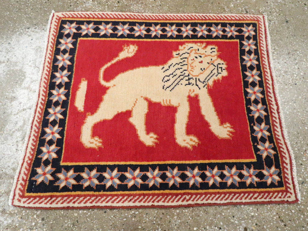 Vintage Persian Tabriz Pictorial Rug (Pair: 4 of 6), No.27991 - Gsblank