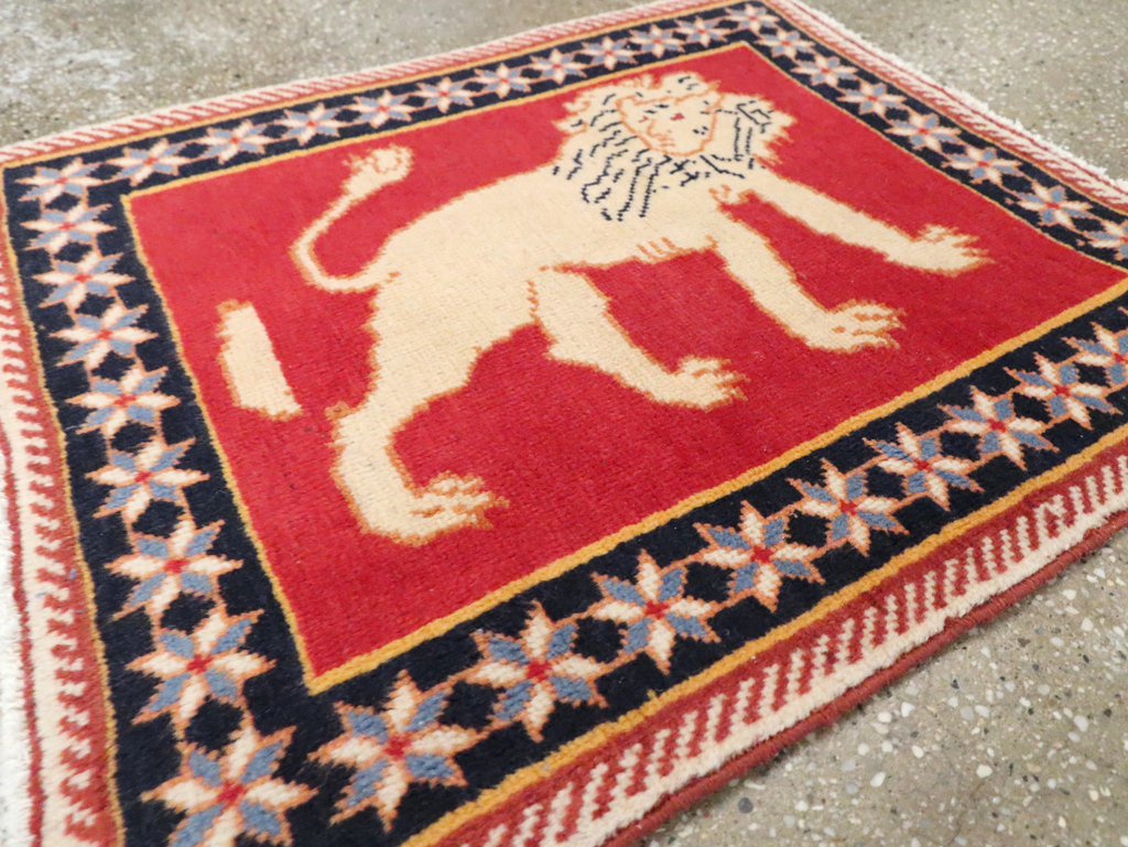 Vintage Persian Tabriz Pictorial Rug (Pair: 4 of 6), No.27991 - Gsblank