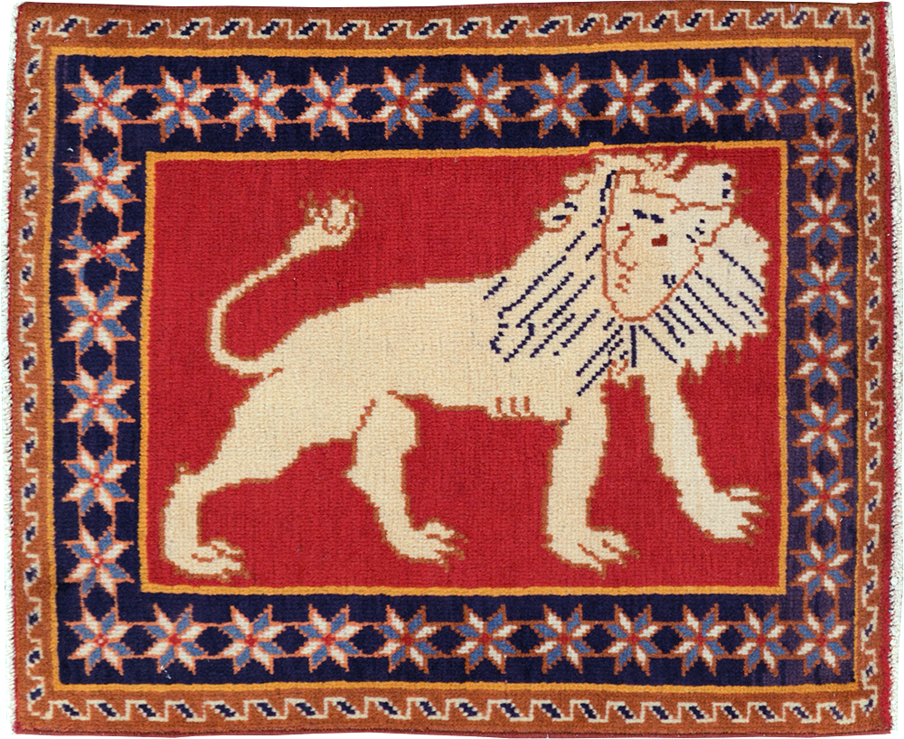 Vintage Persian Tabriz Pictorial Rug (Pair: 5 of 6), No.27992 - Gsblank