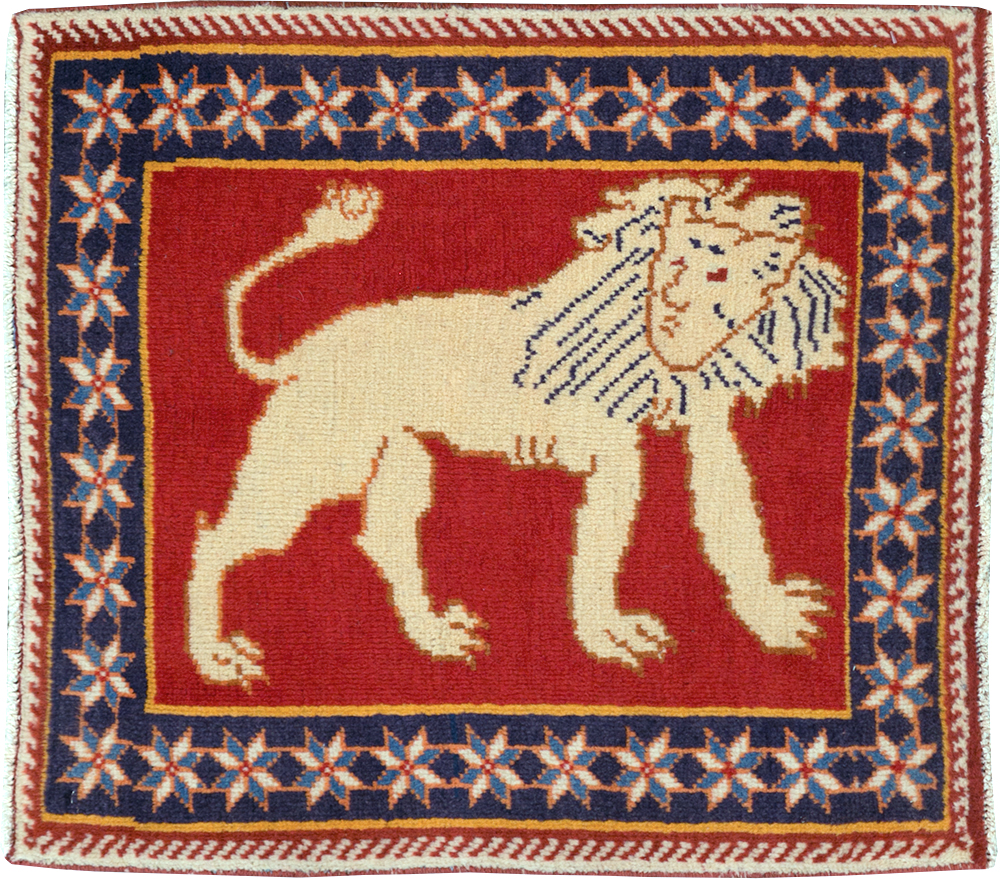 Vintage Persian Tabriz Pictorial Rug (Pair: 6 of 6), No.27993 - Gsblank