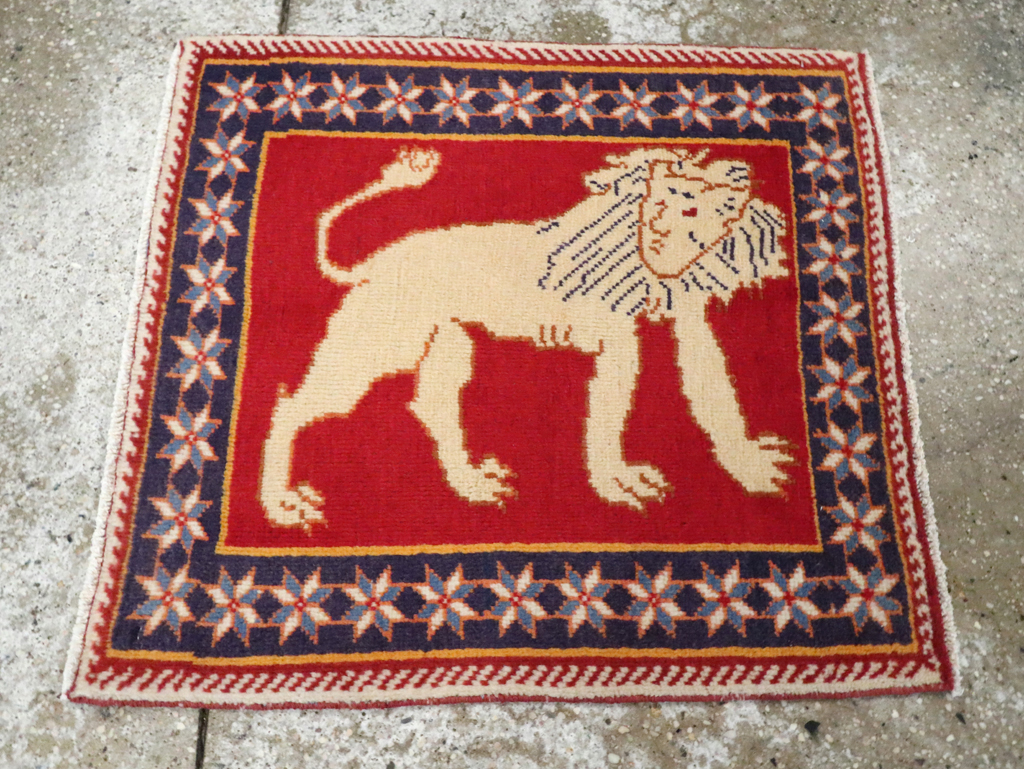 Vintage Persian Tabriz Pictorial Rug (Pair: 6 of 6), No.27993 - Gsblank