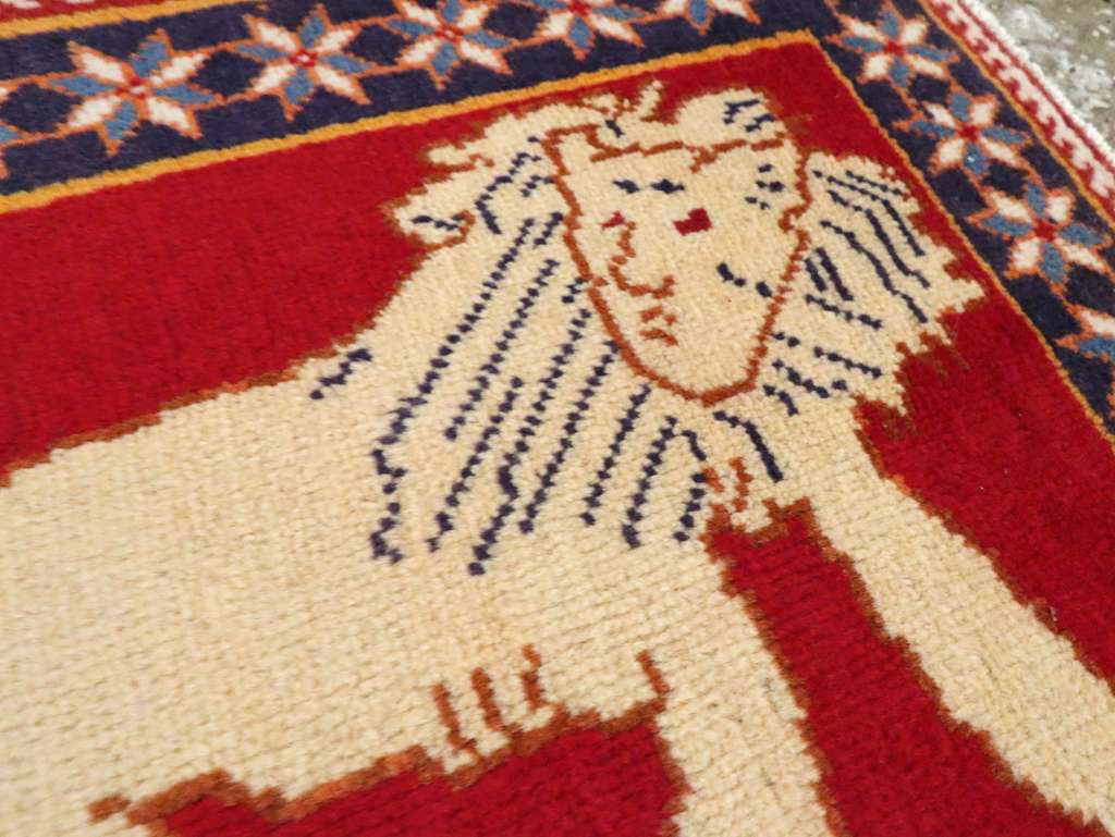 Vintage Persian Tabriz Pictorial Rug (Pair: 6 of 6), No.27993 - Gsblank