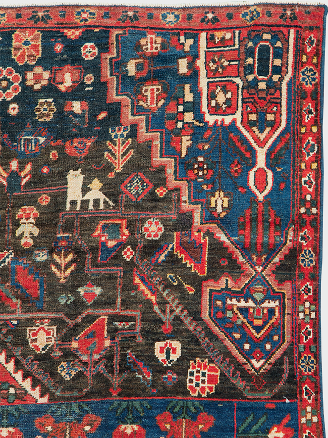 Vintage Persian Afshar Wagireh Rug, No.27997 - Gsblank