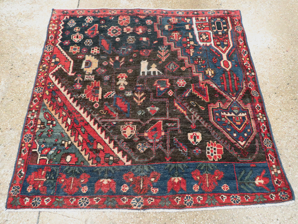 Vintage Persian Afshar Wagireh Rug, No.27997 - Gsblank