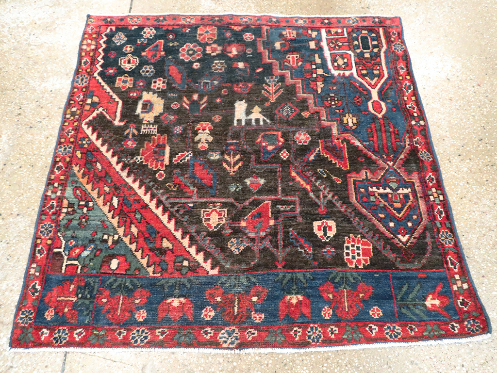Vintage Persian Afshar Wagireh Rug, No.27997 - Gsblank