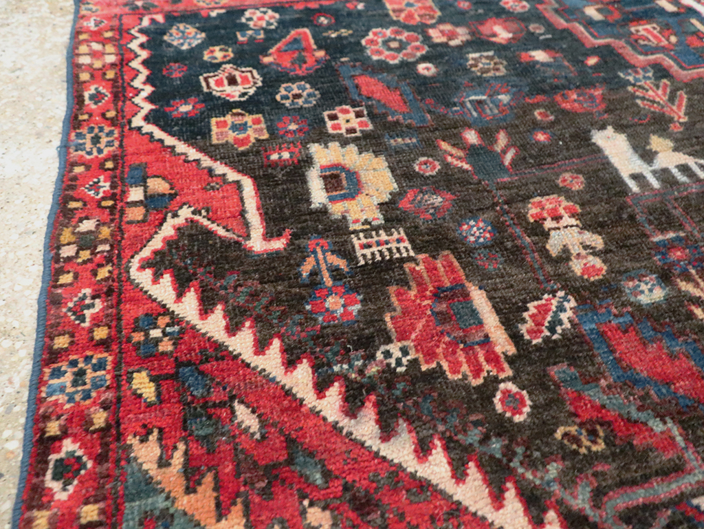 Vintage Persian Afshar Wagireh Rug, No.27997 - Gsblank