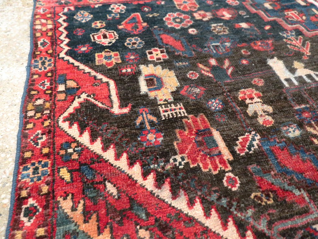 Vintage Persian Afshar Wagireh Rug, No.27997 - Gsblank