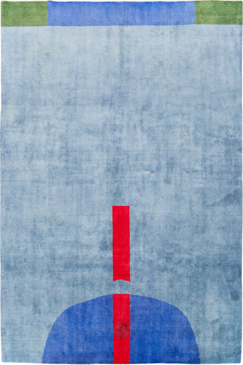 Vintage Persian Art Deco Inspired Mahal Accent Carpet, No.28002 - Gsblank