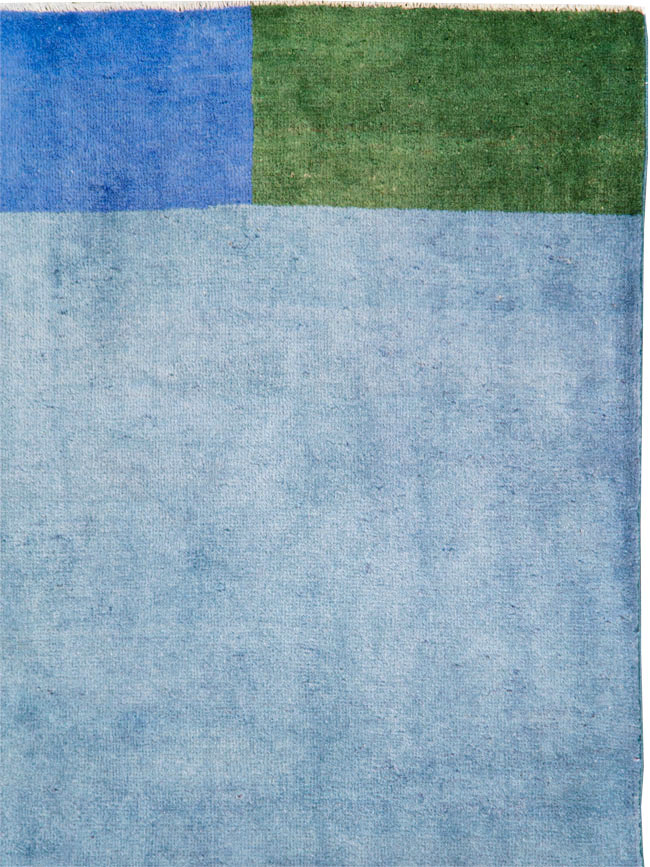 Vintage Persian Art Deco Inspired Mahal Accent Carpet, No.28002 - Gsblank