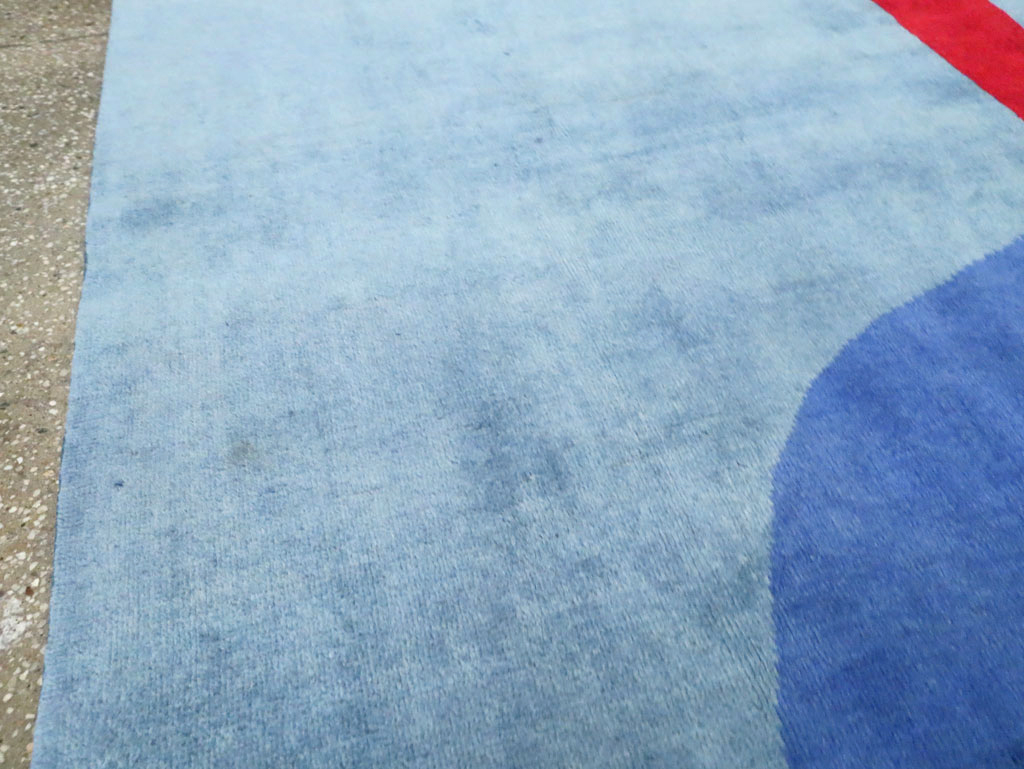 Vintage Persian Art Deco Inspired Mahal Accent Carpet, No.28002 - Gsblank