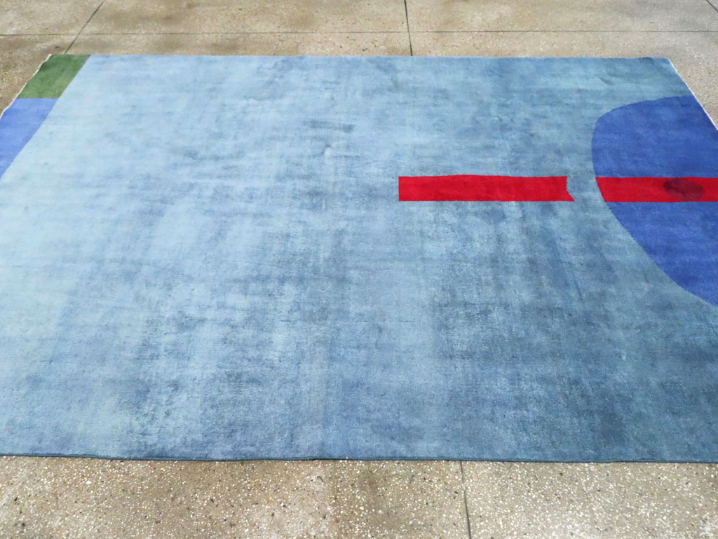 Vintage Persian Art Deco Inspired Mahal Accent Carpet, No.28002 - Gsblank