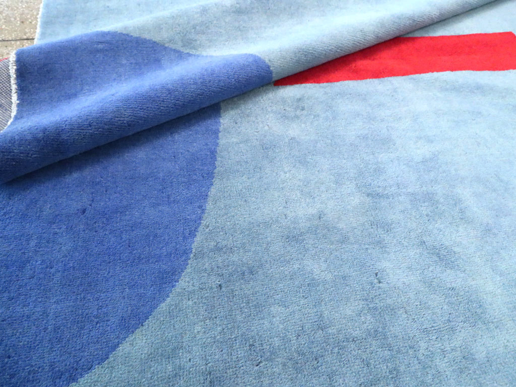 Vintage Persian Art Deco Inspired Mahal Accent Carpet, No.28002 - Gsblank