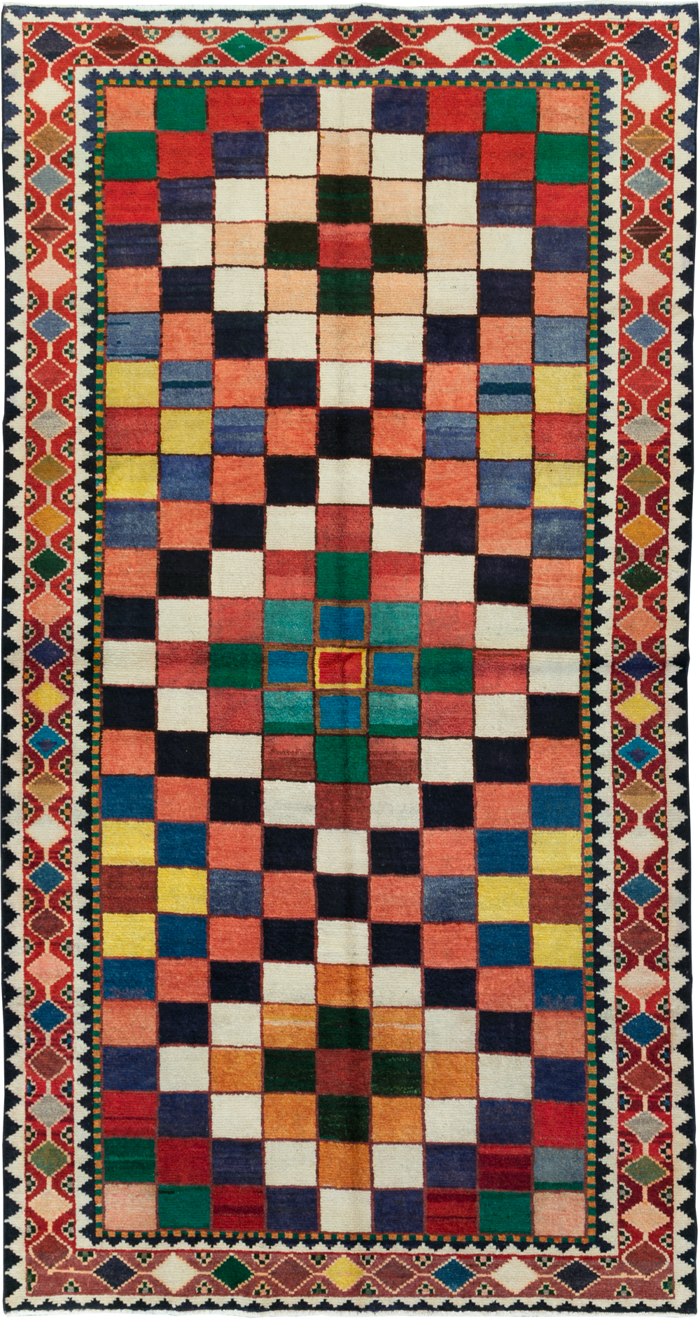 Vintage Persian Gabbeh Accent Rug (Pair: 1 of 2), No.28007 - Gsblank