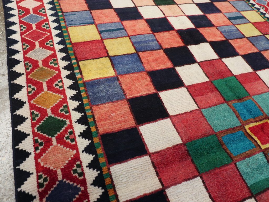 Vintage Persian Gabbeh Accent Rug (Pair: 1 of 2), No.28007 - Gsblank