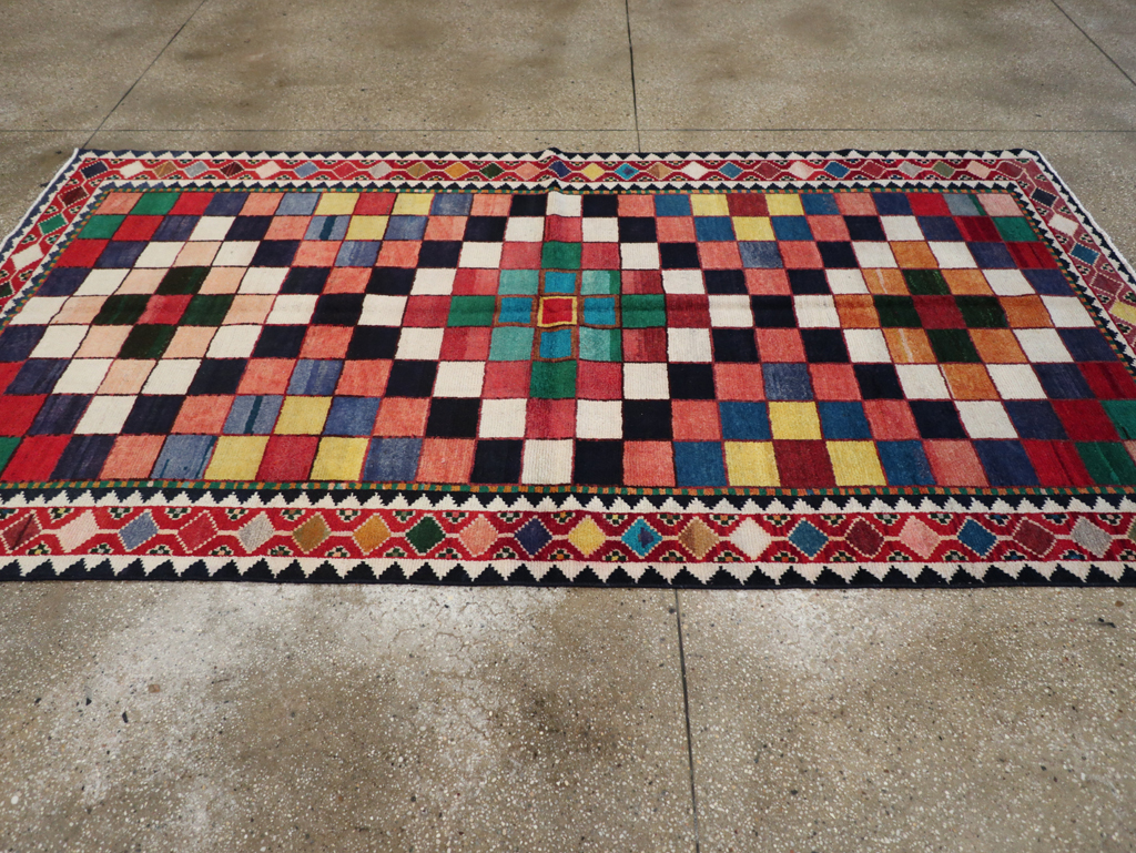 Vintage Persian Gabbeh Accent Rug (Pair: 1 of 2), No.28007 - Gsblank