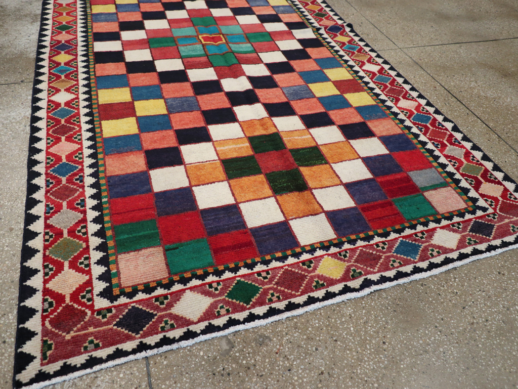 Vintage Persian Gabbeh Accent Rug (Pair: 1 of 2), No.28007 - Gsblank