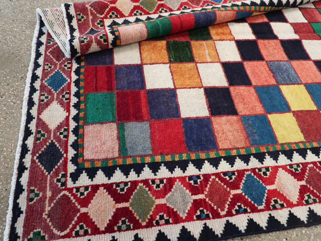 Vintage Persian Gabbeh Accent Rug (Pair: 1 of 2), No.28007 - Gsblank