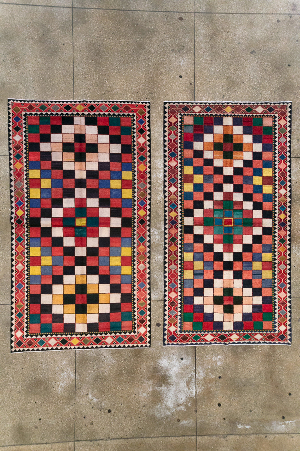 Vintage Persian Gabbeh Accent Rug (Pair: 1 of 2), No.28007 - Gsblank