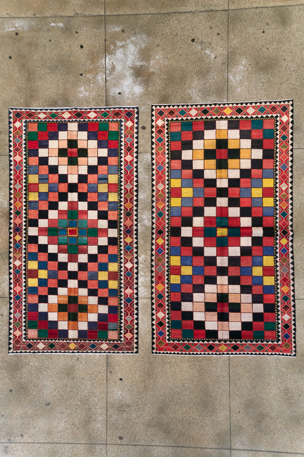 Vintage Persian Gabbeh Accent Rug (Pair: 1 of 2), No.28007 - Gsblank