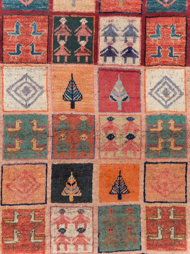 Vintage Persian Gabbeh Rug, No.28010 - Gsblank