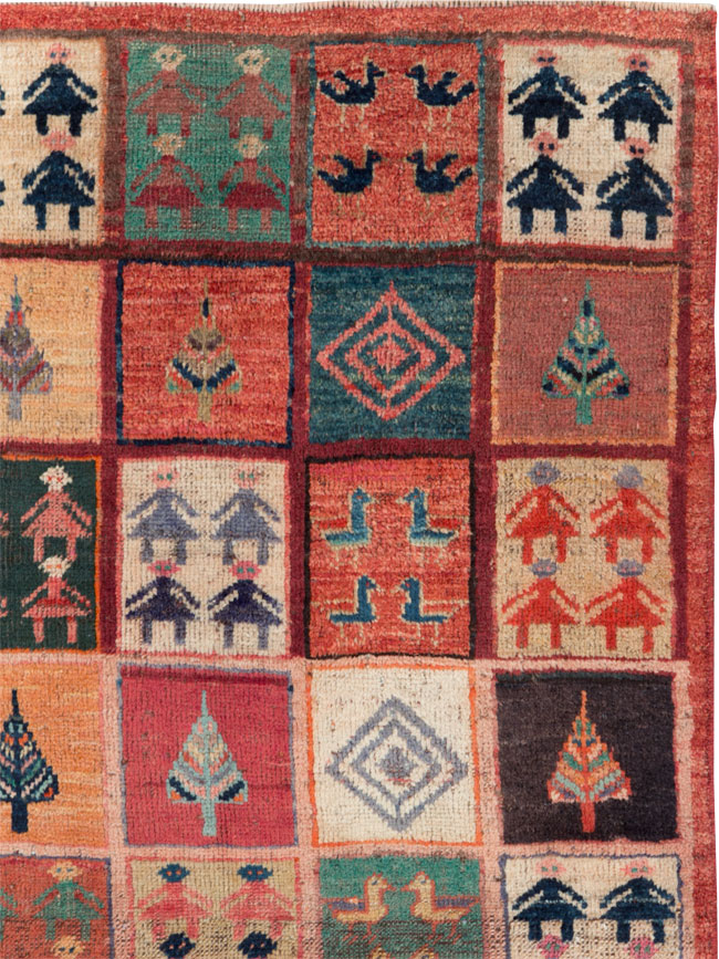 Vintage Persian Gabbeh Rug, No.28010 - Gsblank