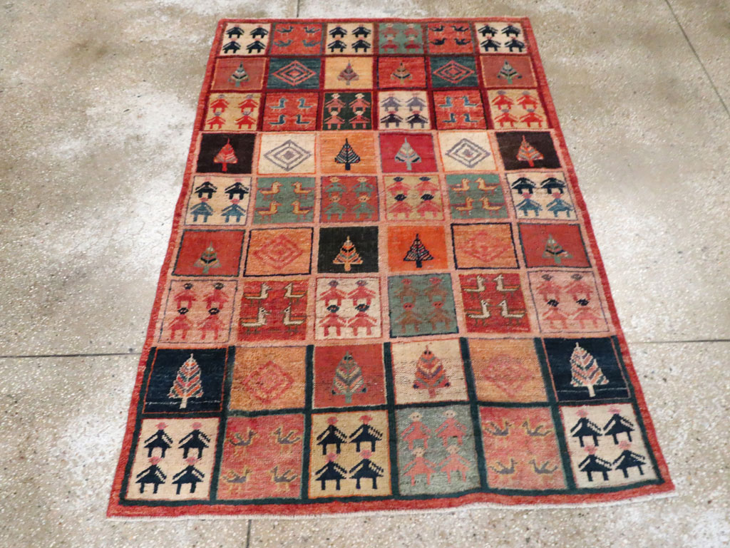 Vintage Persian Gabbeh Rug, No.28010 - Gsblank
