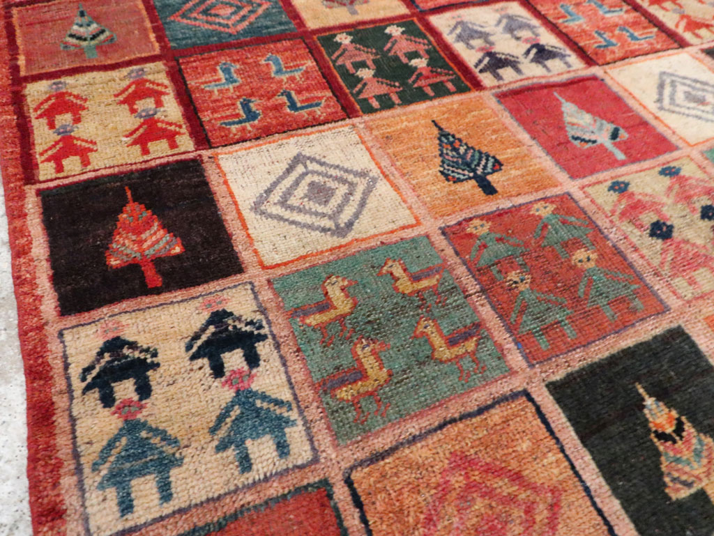 Vintage Persian Gabbeh Rug, No.28010 - Gsblank