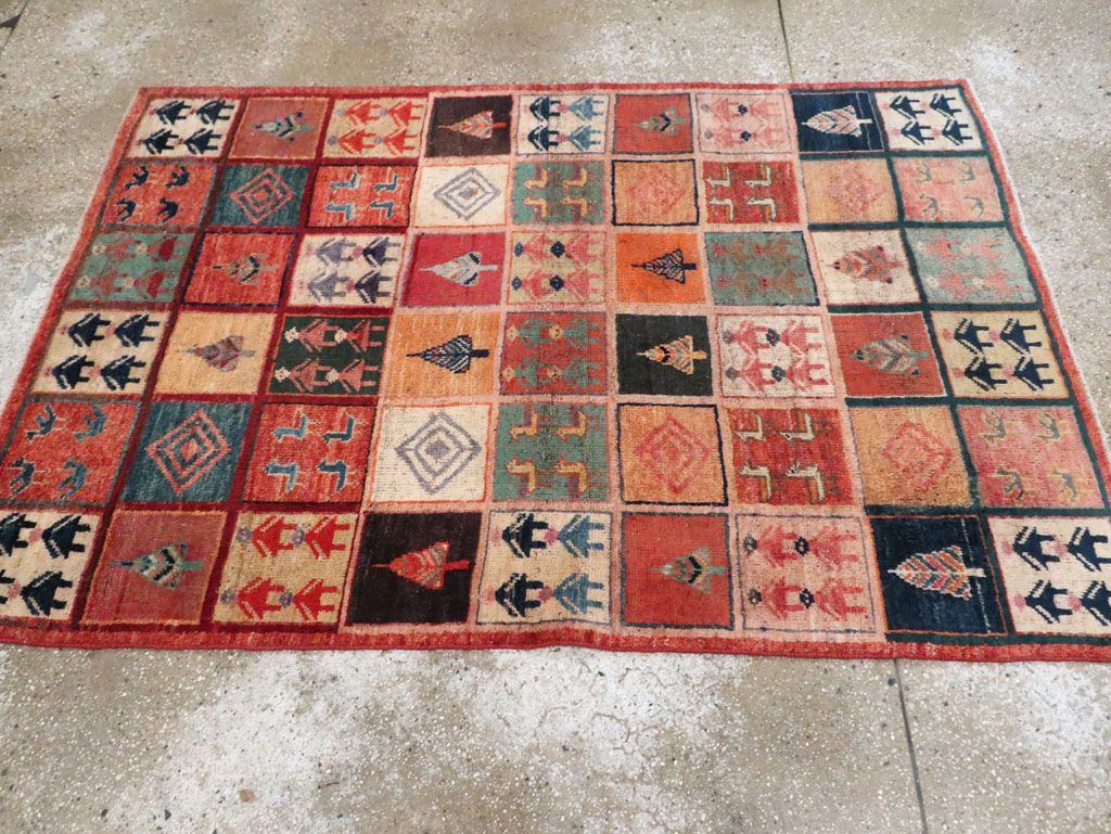 Vintage Persian Gabbeh Rug, No.28010 - Gsblank