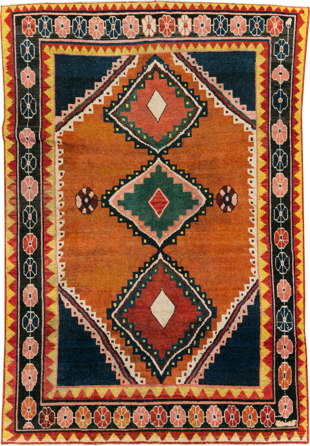 Vintage Persian Gabbeh Accent Rug, No.28012 - Gsblank