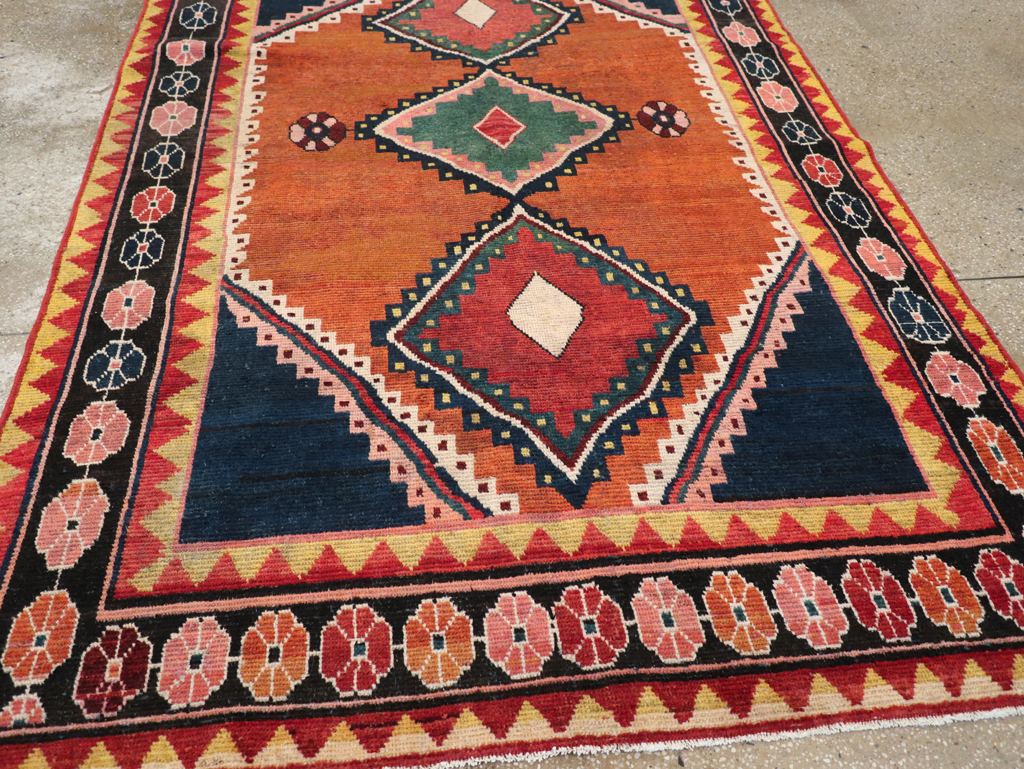 Vintage Persian Gabbeh Accent Rug, No.28012 - Gsblank